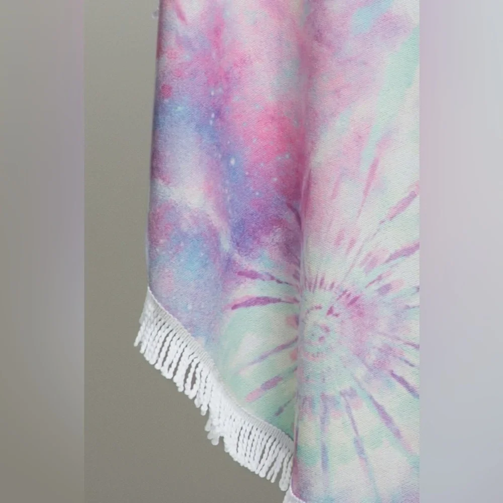 Ruggine Tye-Dye Round Beach Fringe Soft Towel